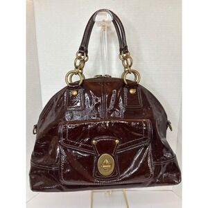 Coach Francine Legacy Mahogany Brown Patent Leather Bag 12248 -see notes/pics